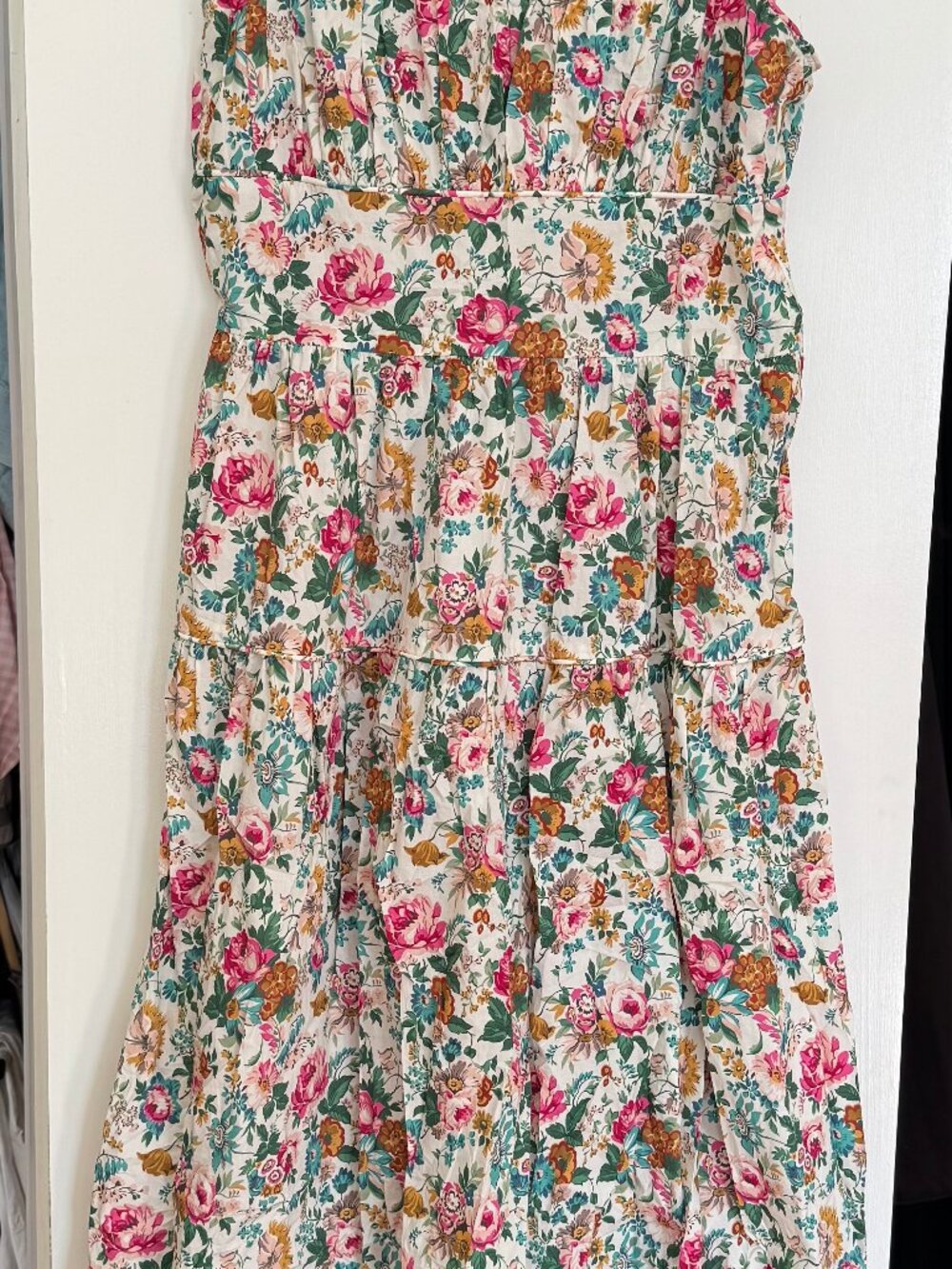 DÔEN Benoit Dress Liberty Rose Romance Floral Midi, Size M